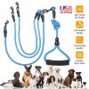 3 Dog Leash Traction Rope Walking Training Lead with Padded Handle 4.6ft 360° Swivel No-Tangle
