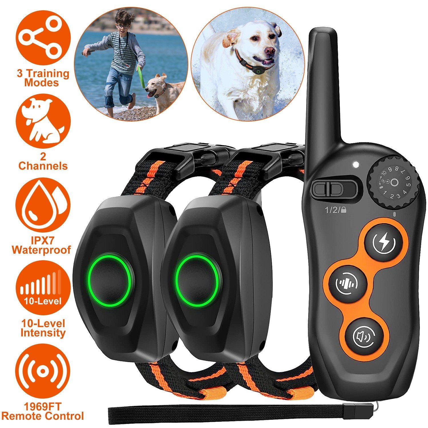 Dog Training Collar with Remote Rechargeable Electronic Shock Collar Dog Training Collar with Remote Rechargeable Electronic Shock Collar