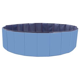 Foldable Pet Swimming Pool PVC Kiddie Baby Dog Swim Pool Bathing Tub Playmat Kids Pools (Option: 160cmPetSwimPool63InchBlue)